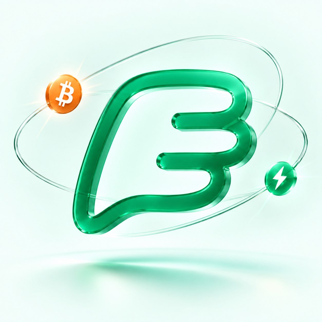 Phoenix surrounded by orbiting Bitcoin and Lightning symbols.